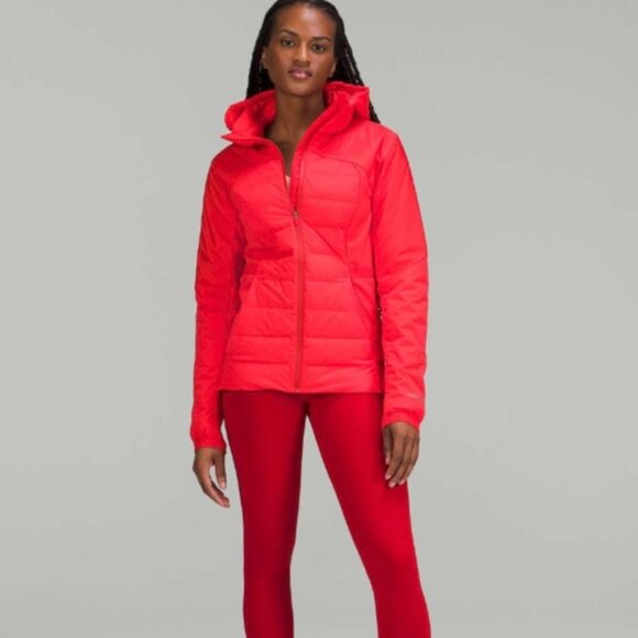 Lululemon Down for It All Jacket Carnation Red like new - Picture 3 of 15